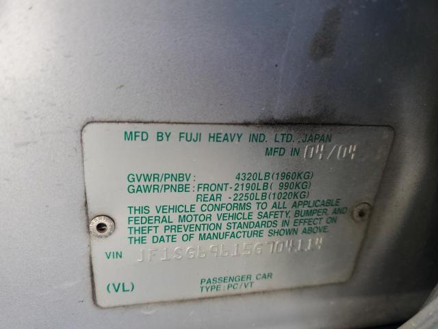 Photo 10 from auction – 2005 SUBARU FORESTER 2 with VIN JF1SG69615G704114