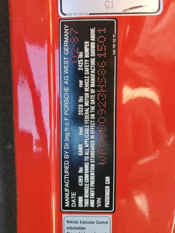 Photo 10 from auction – 1987 PORSCHE 928 S with VIN WP0JB0923HS861501