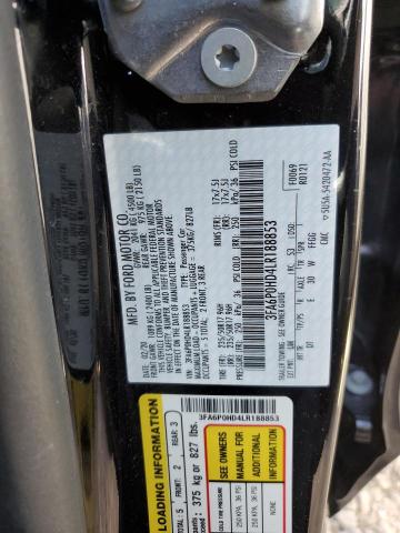 Photo 10 from auction – 2020 FORD FUSION SE with VIN 3FA6P0HD4LR188853