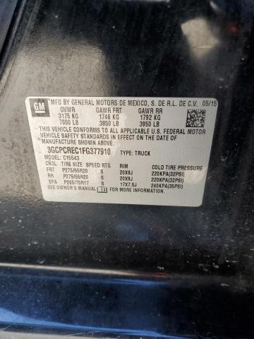 Photo 10 from auction – 2015 CHEVROLET SILVERADO with VIN 3GCPCREC1FG377910