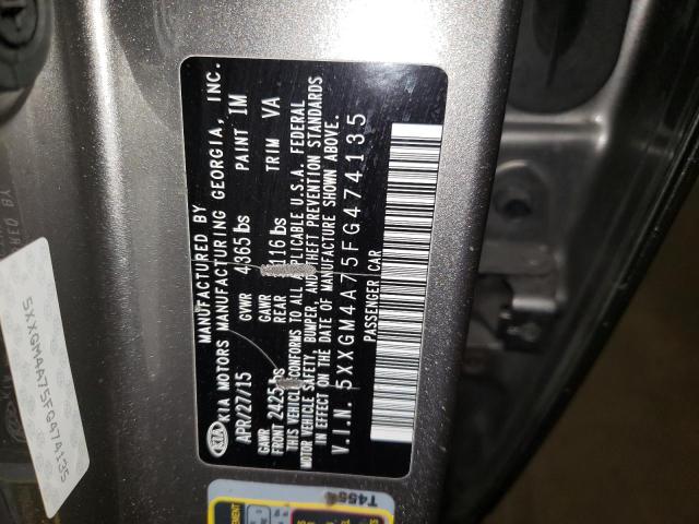 Photo 10 from auction – 2015 KIA OPTIMA LX with VIN 5XXGM4A75FG474135