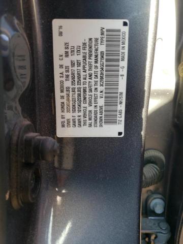 Photo 10 from auction – 2016 HONDA CR-V EX with VIN 3CZRM3H54GG719409