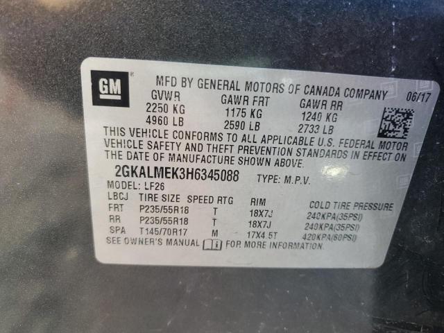 Photo 10 from auction – 2017 GMC TERRAIN SL with VIN 2GKALMEK3H6345088