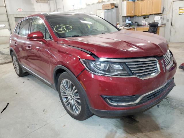 LINCOLN MKX RESERV 2016 with VIN 2LMTJ6LR9GBL27934 - Photo from auction
