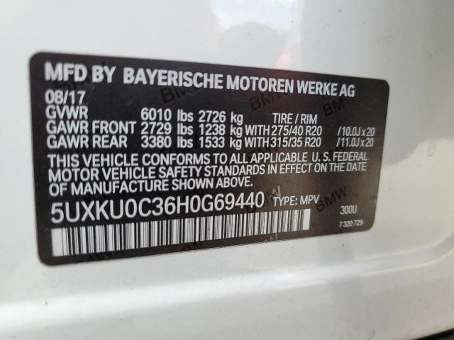 Photo 10 from auction – 2017 BMW X6 SDRIVE3 with VIN 5UXKU0C36H0G69440