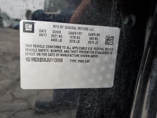 Photo 10 from auction – 2018 CHEVROLET VOLT LT with VIN 1G1RC6S5XJU113998