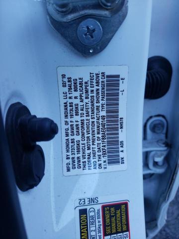 Photo 10 from auction – 2010 HONDA CIVIC EX with VIN 19XFA1F88AE040149
