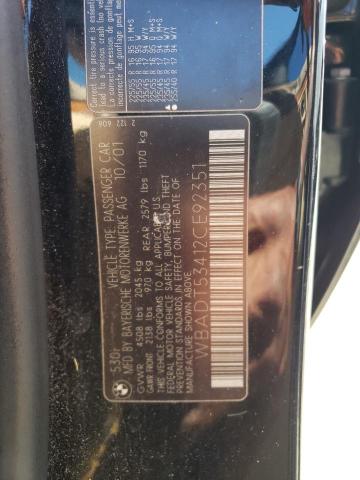 Photo 10 from auction – 2002 BMW 530 I with VIN WBADT53412CE92351