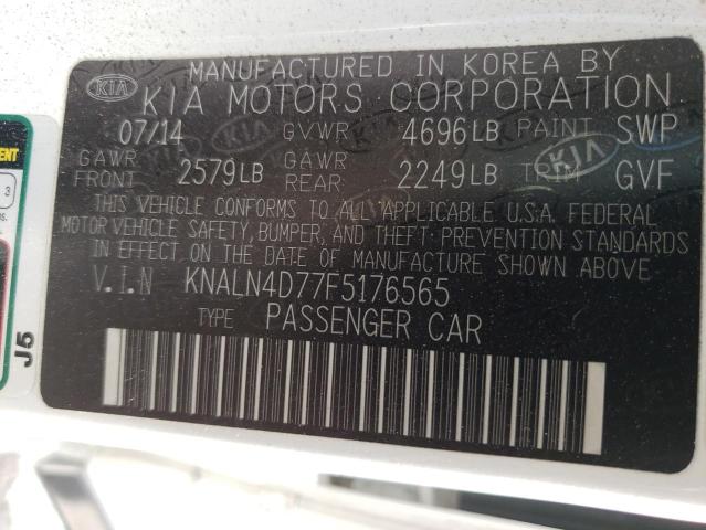 Photo 10 from auction – 2015 KIA CADENZA PR with VIN KNALN4D77F5176565