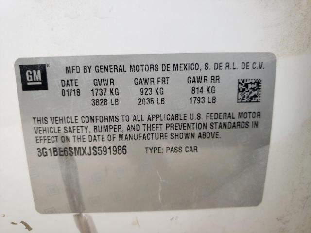 Photo 10 from auction – 2018 CHEVROLET CRUZE LT with VIN 3G1BE6SMXJS591986