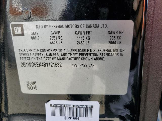 Photo 10 from auction – 2011 CHEVROLET IMPALA LT with VIN 2G1WG5EK4B1121532