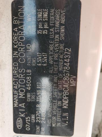 Photo 10 from auction – 2016 KIA SPORTAGE L with VIN KNDPBCAC8G7844372