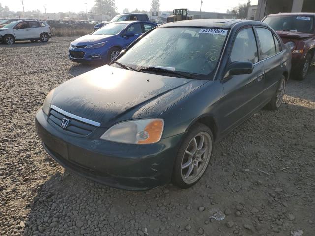 Photo 2 from auction – 2001 HONDA CIVIC EX with VIN 2HGES26761H506737