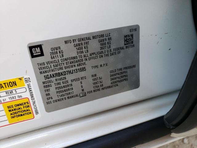 Photo 10 from auction – 2017 BUICK ENCLAVE with VIN 5GAKRBKD7HJ131685