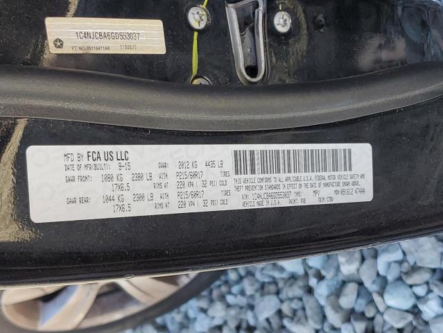 Photo 10 from auction – 2016 JEEP COMPASS SP with VIN 1C4NJCBA6GD553037