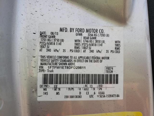 Photo 10 from auction – 2013 FORD F150 SUPER with VIN 1FTFW1ET8DFD29811