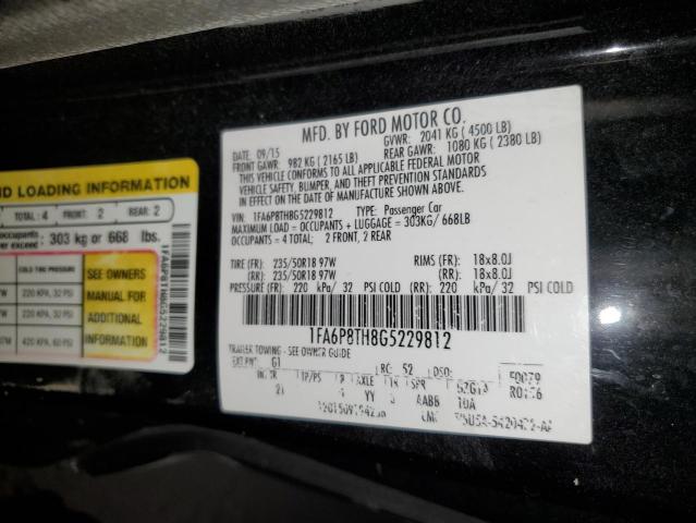 Photo 10 from auction – 2016 FORD MUSTANG with VIN 1FA6P8TH8G5229812