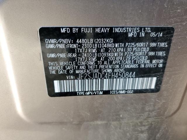 Photo 10 from auction – 2015 SUBARU FORESTER 2 with VIN JF2SJADC4FH450844