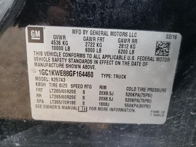 Photo 10 from auction – 2016 CHEVROLET SILVRK1500 with VIN 1GC1KWE88GF164460