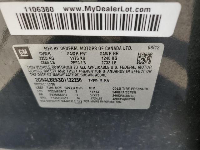 Photo 10 from auction – 2013 CHEVROLET EQUINOX LS with VIN 2GNALBEK3D1122256