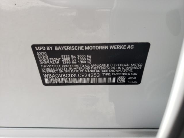 Photo 10 from auction – 2020 BMW M850XI with VIN WBAGV8C03LCE24253