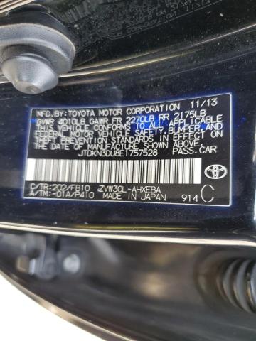 Photo 10 from auction – 2014 TOYOTA PRIUS with VIN JTDKN3DU8E1757528