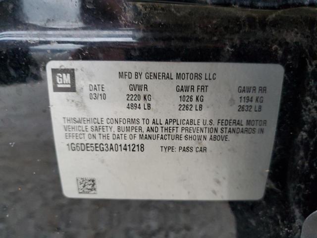 Photo 10 from auction – 2010 CADILLAC CTS LUXURY with VIN 1G6DE5EG3A0141218