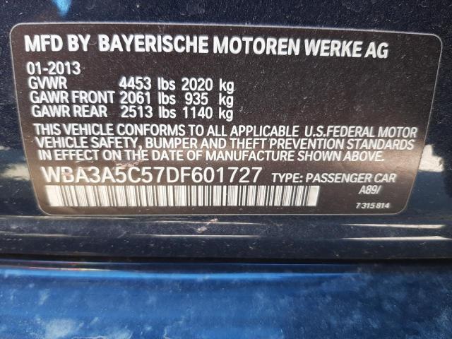 Photo 10 from auction – 2013 BMW 328 I with VIN WBA3A5C57DF601727