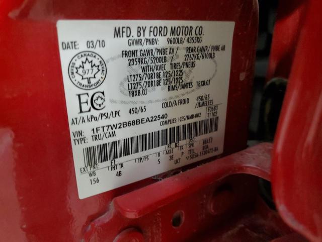 Foto 10 de la subasta – 2011 FORD F250 SUPER con VIN 1FT7W2B68BEA22540