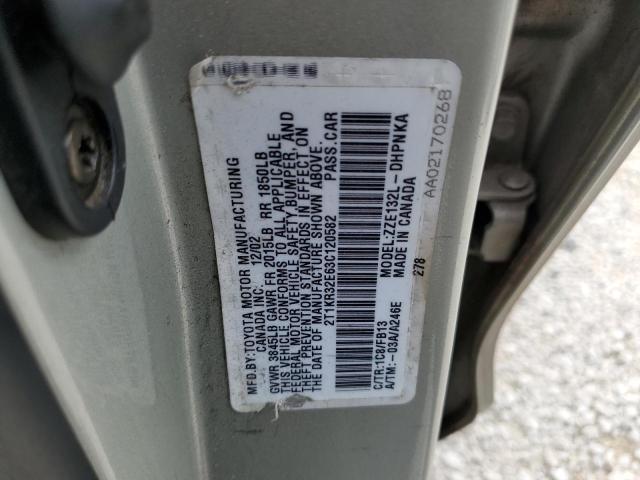 Photo 10 from auction – 2003 TOYOTA COROLLA MA with VIN 2T1KR32E63C120582