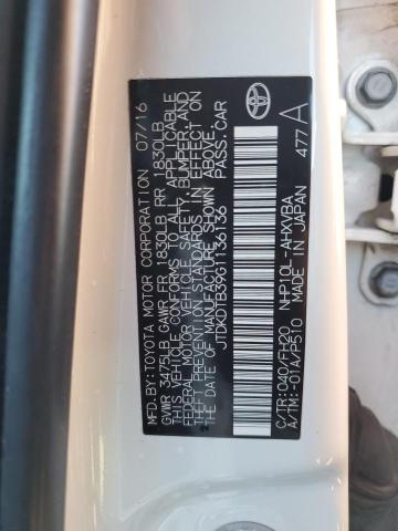 Photo 10 from auction – 2016 TOYOTA PRIUS C with VIN JTDKDTB39G1136136
