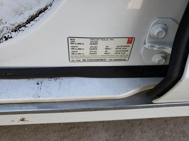 Photo 10 from auction – 2019 TESLA MODEL S with VIN 5YJSA1E23KF308127