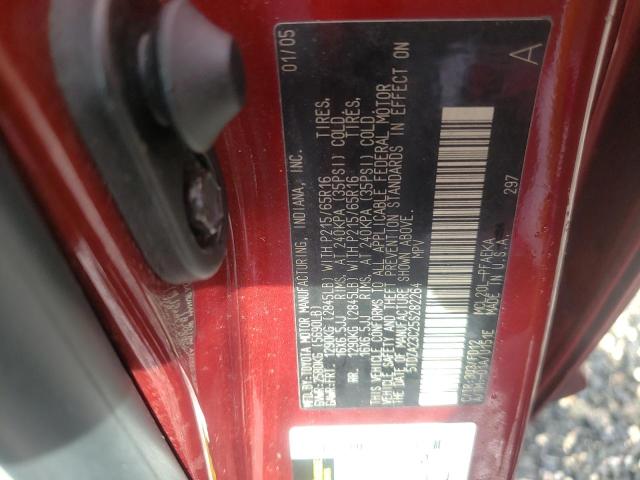 Photo 10 from auction – 2005 TOYOTA SIENNA CE with VIN 5TDZA23C25S282264