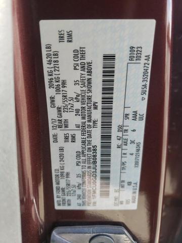 Photo 10 from auction – 2018 FORD ESCAPE SE with VIN 1FMCU0GD3JUB08385