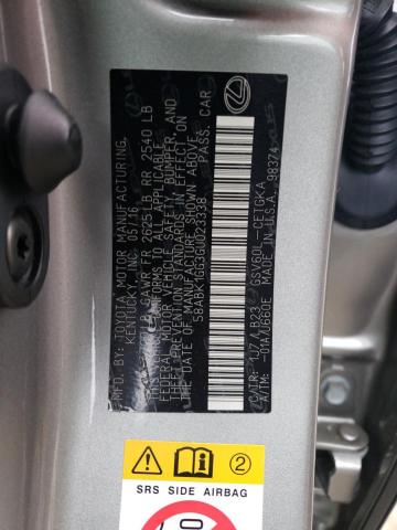 Photo 10 from auction – 2016 LEXUS ES 350 with VIN 58ABK1GG3GU023338