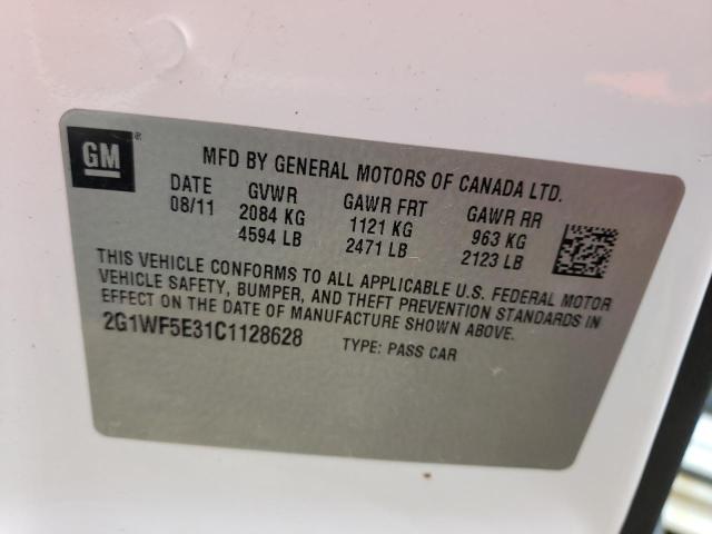 Photo 10 from auction – 2012 CHEVROLET IMPALA LS with VIN 2G1WF5E31C1128628