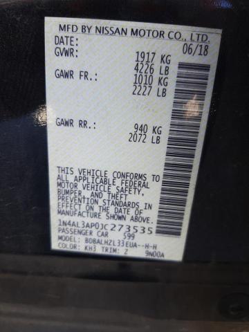 Photo 10 from auction – 2018 NISSAN ALTIMA 2.5 with VIN 1N4AL3AP0JC273535