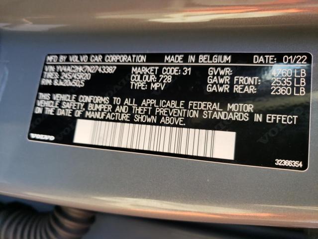 Photo 10 from auction – 2022 VOLVO XC40 T4 MO with VIN YV4AC2HK7N2743387