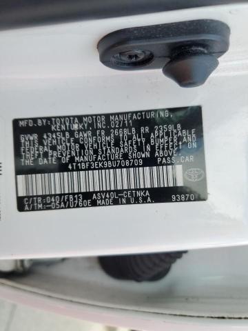 صورة رقم 10 من المزاد - 2011 TOYOTA CAMRY BASE مع VIN 4T1BF3EK9BU708709
