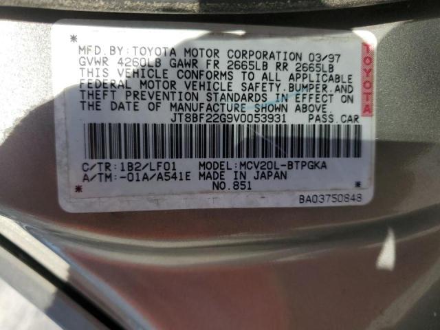 Photo 10 from auction – 1997 LEXUS ES 300 with VIN JT8BF22G9V0053931