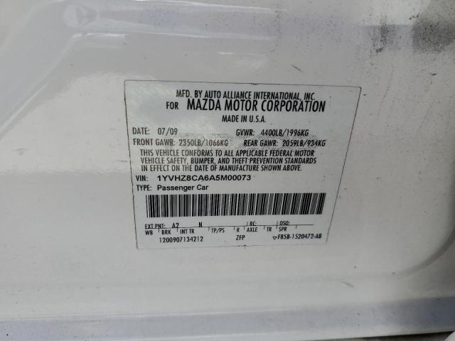 Photo 10 from auction – 2010 MAZDA 6 I with VIN 1YVHZ8CA6A5M00073