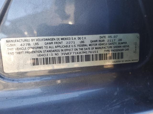 Photo 10 from auction – 2007 VOLKSWAGEN JETTA WOLF with VIN 3VWEF71K87M176151
