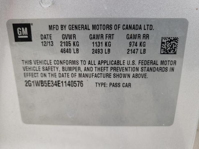 Photo 10 from auction – 2014 CHEVROLET IMPALA LIM with VIN 2G1WB5E34E1140576