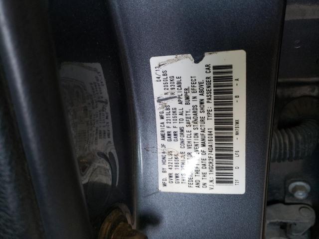 Photo 10 from auction – 2013 HONDA ACCORD EX with VIN 1HGCR2F74DA160841