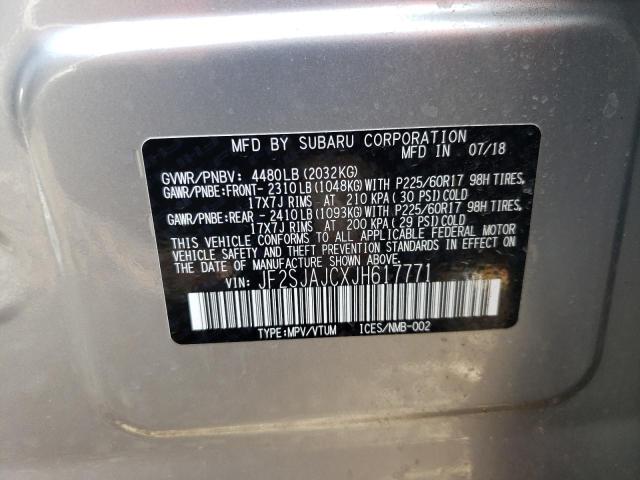 Photo 10 from auction – 2018 SUBARU FORESTER 2 with VIN JF2SJAJCXJH617771