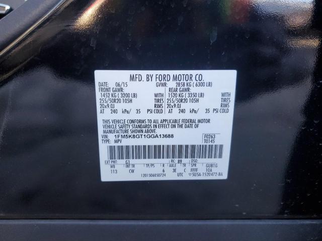 Photo 10 from auction – 2016 FORD EXPLORER S with VIN 1FM5K8GT1GGA13688