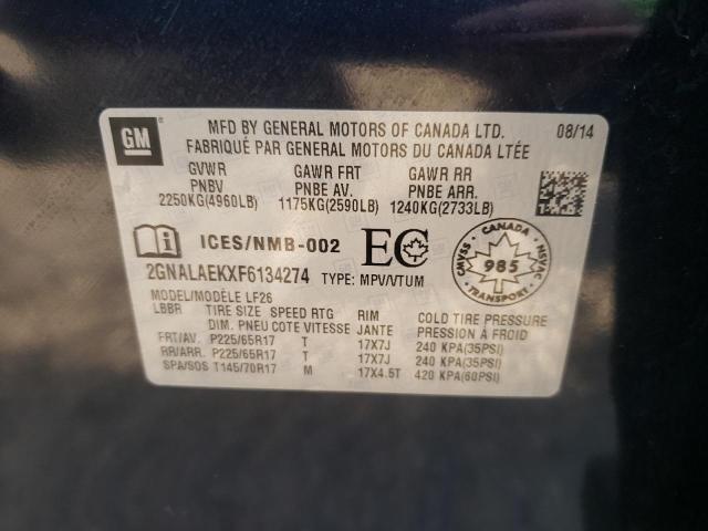 Photo 10 from auction – 2015 CHEVROLET EQUINOX LS with VIN 2GNALAEKXF6134274