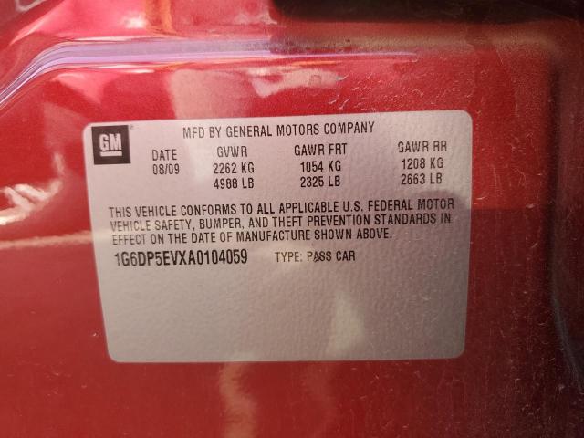 Photo 10 from auction – 2010 CADILLAC CTS PREMIU with VIN 1G6DP5EVXA0104059