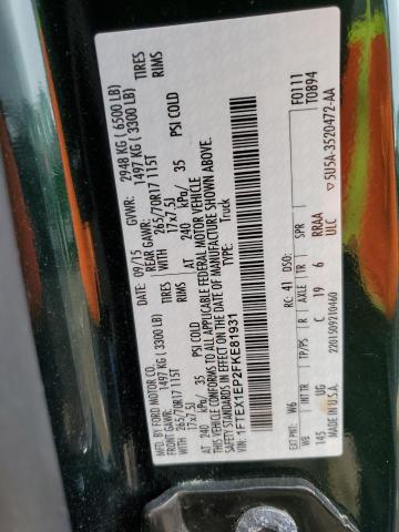 Photo 10 from auction – 2015 FORD F150 SUPER with VIN 1FTEX1EP2FKE81931