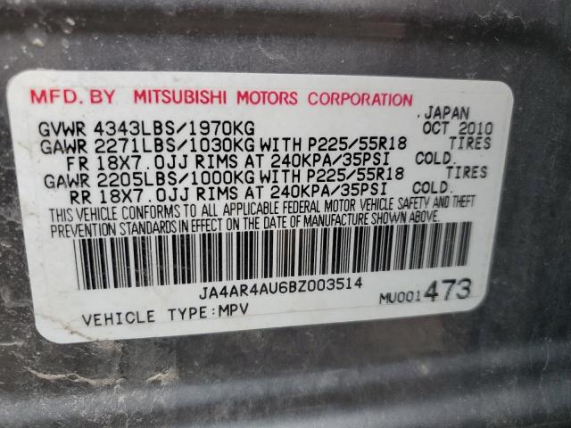 Photo 10 from auction – 2011 MITSUBISHI OUTLANDER with VIN JA4AR4AU6BZ003514